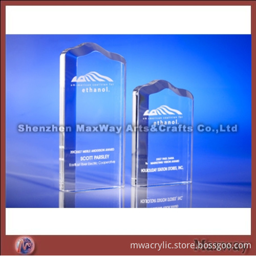 Pure Clear Small Glyptic Ice Acrylic Award